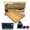 Premium Cornhole Board Set - Solid Wood, Regulation Size - Brown