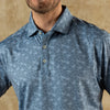 Long Drive Performance Polo - Wingbeat - Chambray Blue