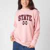 Miss State Campus Crew Sweatshirt - Urban Pink