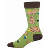 Capybara Cafe Sock - Green