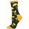 California Poppies Sock - Black