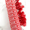 Game Day Embroidered Bracelet - Red Game Day