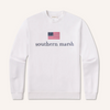 American Flag Seawash Sweatshirt - White