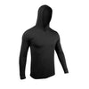 Long Sleeve Hooded Tee - Black