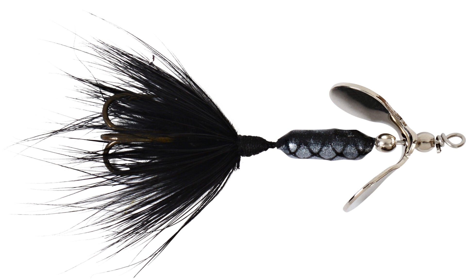 Yakima Bait Rooster Tail Prop Blade 1/32 oz. Single Hook, Black