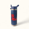 Collegiate Water Bottles - Univ of Miss Blue