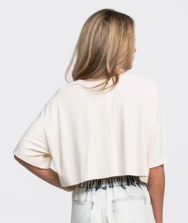 Breezy Cropped Tee - OFFWHITE