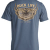 Buck Camo Badge Tee - Blue Jean