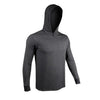 Long Sleeve Hooded Tee - Charcoal