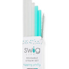 Reusable Straw Set Tall - Clear and Aqua