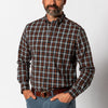 Dunn Plaid Cotton Slub Sport Shirt - Dark Brown