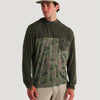 Men's Bamboo Hybrid Hoodie - Dark Forest/Vintage Camo Oil Green