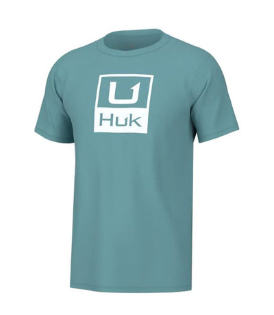 Huk Stacked Logo Tee - MARINE