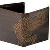 Burnished Leather Trifold Wallet - Bass