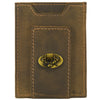 Vintage Tan Magnetic Front Pocket Leather Wallet - Buck