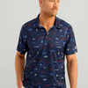 Pursuit Printed Polo - Nav Acad