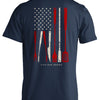 American BBQ Flag Tee - Navy
