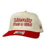 Just a Girl Trucker Hat - Red/Natural