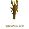 3" Craw Worm W/Craw Cane - Orange Craw