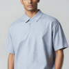 Cotton Brothers Print Blue Polo - Blue/Ecru/Pink