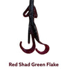 4" Bush Pig W/Craw Cane 12Pk - Red Shad Green Flake