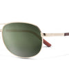 Aviator Sunglasses - Gold + Polarized Gray Green Lens