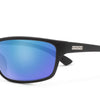Sentry Sunglasses - Matte Black + Polarized Blue Mirror Lens