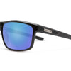 Respek Sunglasses - Black + Polarized Blue Mirror Lens