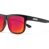 Quiver Sunglasses - Matte Black + Polarized Red Mirror Lens