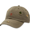 All Over Embroidery Twill Hat - Embroidered Olive