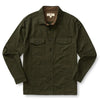Slater Long Sleeve Moleskin Overshirt - Deep Olive