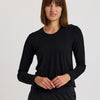 W- Ribbed Bamboo Long Sleeve - Black