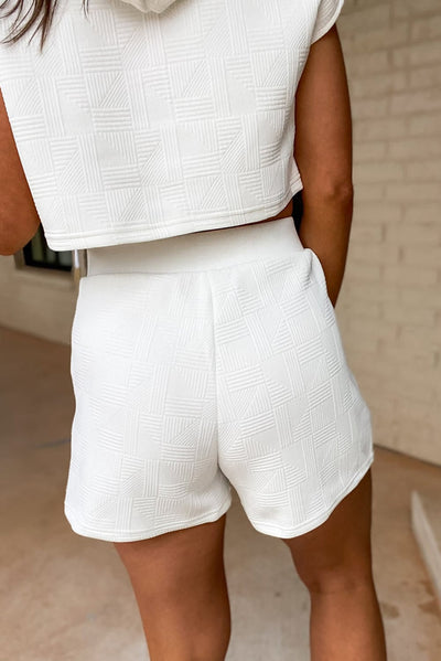Textured Set - Shorts - WHITE