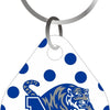 Collegiate Keychains - Memphis Tiger Polka Dot