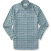 Wallace Plaid Poplin Long Sleeve Performance - Coronet Blue