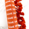 Game Day Embroidered Bracelet - Orange Game Day