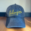 Arlington Pencil Script Hat - Blue w/Gold Script