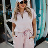 Blush Half Zip Comfort Set - Blush