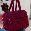 Wine Quilted Weekender Bag - Wine