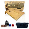 Pro Cornhole Board Set - Commercial Grade, Solid Wood, Regulation Size - Natural