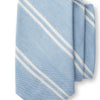 Silk Linen Stripe Tie - Light Blue