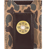 Camo Magnetic Front Pocket Leather Wallet - Shotshell