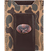 Camo Magnetic Front Pocket Leather Wallet - Buck