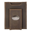 Collegiate Magnetic Front Pocket Leather Wallet - Univ of Arkansas