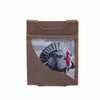 Woven Patch Magnetic Front Pocket Leather Wallet - Turkey