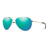 Langley 2 Sunglasses - Polarized Opal Mirror Lens - Gold Frame