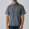 Wren Printed Woven Shirt - Navy