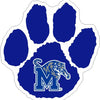 Collegiate Decals - 4" Reflective Memphis Tiger Paw
