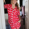 Pink and Red Hearts Loungwear Set - Pink & Red