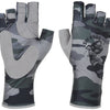 Fish Baiter Fingerless Fishing Gloves - Black Camo